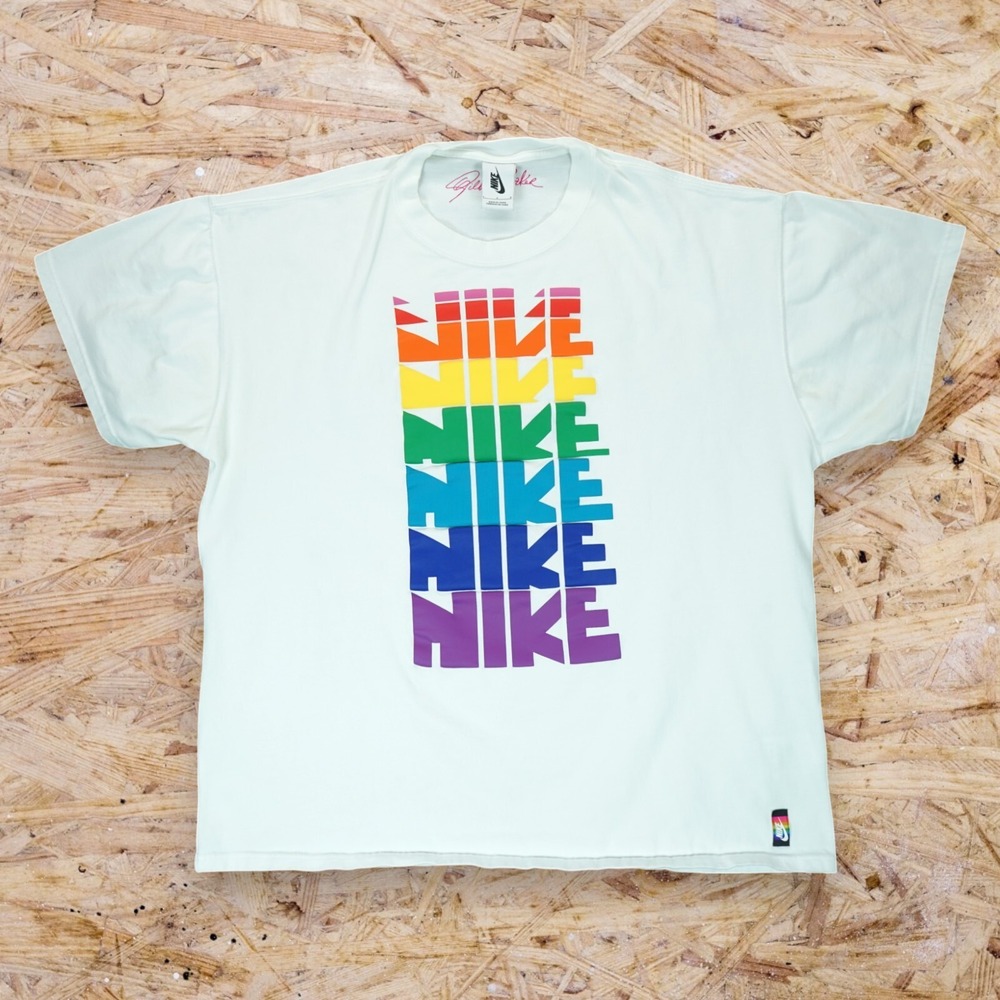 Nike BETRUE Gilbert‎ Baker NikeLab Pride T-Shirt CD7483-100 Mens L Heavyweight